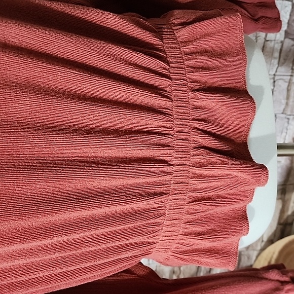 Zara Elegant Rust Long Sleeve Top - Picture 2 of 10